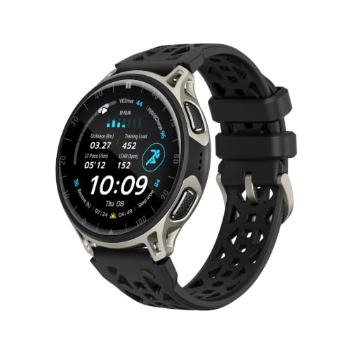 Amazfit Cheetah 2 Pro 48mm GPS Lauf-Smartwatch, 1,32" AMOLED-Display, Saphirglas, Titan-Gehäuse, 32GB, 20 T Akkulaufzeit, 5 ATM, NFC, Taschenlampe, Offline-Karten, 170+ Sportmodi für Android & iPhone