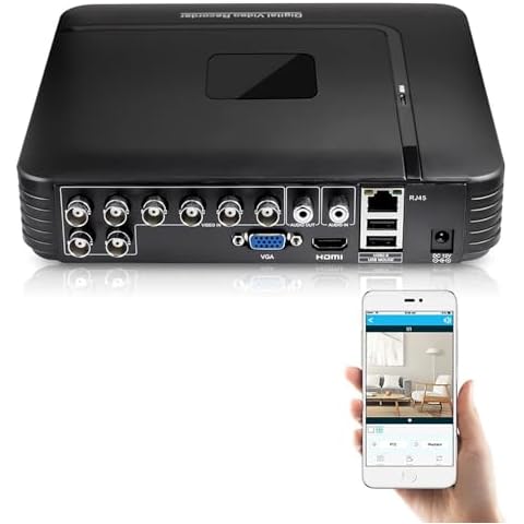 1080P 8CH Surveillance DVR Recorder H.265+ Standalone 4-in-1 CCTV Digital Video Recorder DVR for Security Camera Home Surveillance System, Mobile APP & PC Remote (No Hard Drive) Cover