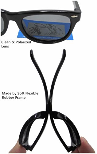 Coolsome Kids Flexible Polarized Sunglasses For Boys Girls Age 3-10 With Straps (Black) #TOP1