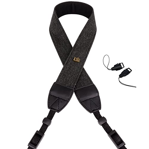 Wolven Dslr/Slr Camera Neck Shoulder Belt Strap Compatible For All Dslr/Slr/Digital Camera (Dc)/Instant Camera/Polaroid Etc (Black) #TOP3