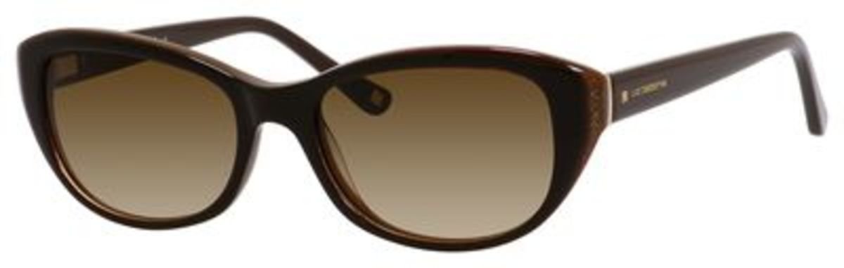 Liz Claiborne Plastic Oval Sunglasses 51 0DS3 Mocca Lurex CC brown gradient lens Liz Claiborne Oval Plastic Frame Sunglasses for Women for  main image 4