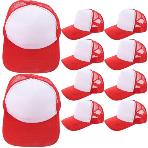 Gorras de béisbol para sublimación NULYLU pack de 10 viseras de malla poliéster