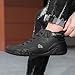 Imagen de Botas Altas Italianas Hechas A Mano Unisex Zapatos Beck Minimalistas Al Aire Libre Zapatos Descalzos Informales Antideslizantes Transpirables for Caminar Senderismo Conducir Botas Chukka(Black Velvet