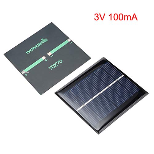 Uxcell 5Pcs 3V 100Ma Poly Mini Solar Cell Panel Module Diy For Light Toys Charger 70Mm X 70Mm #TOP1