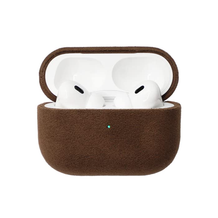 AirPods本体　茶色 彫刻名入れ無料』ウオルナットウッド木製&本革 AirPods pro1/2/3/4