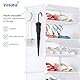 YIHATA Schuhregal für 48 Paar Schuhe Schuhschrank mit 3 x 8 Stufiger, Schmal, Staubdichter Kunststoff Schuhregale für Flur Schlafzimmer Eingang, mit Türen 30 x 40 x 30 cm pro Fach, Weiß
