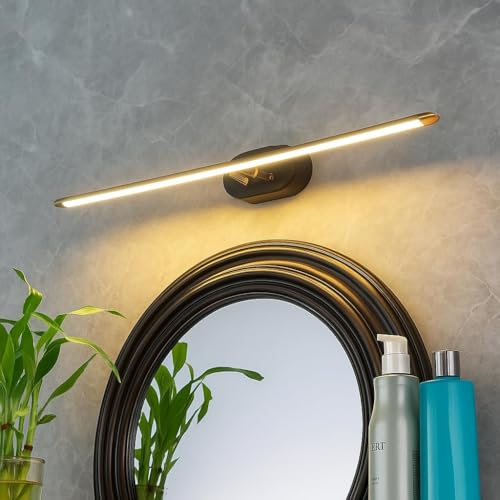 Image of 12W LED Mirror Light for Bathroom | Modern Picture Light for Dressing Table & Vanity Mirror | Wall Mounted LED Wall Lamp for Wash Basin, Makeup Mirror, Bedroom & Bathroom | Black Finish