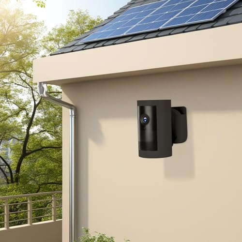 No Drill Wall Mount for Outdoor Cam Plus, Easy Installation with Strong Adhesive Tape or Screws, Indoor Camera Mount for Security Camera, 2Pack, Black