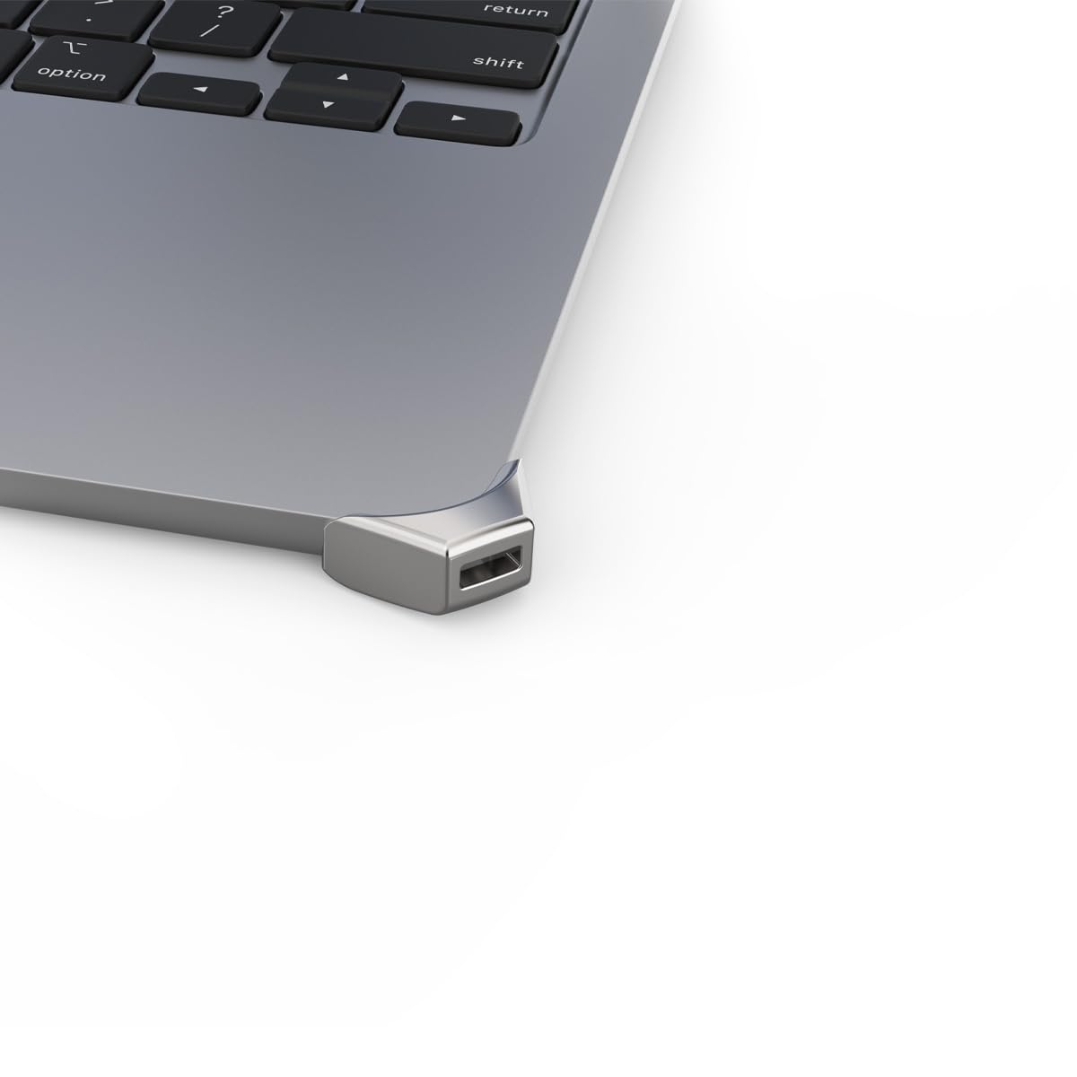Compulocks Ledge Lock Adaptateur pour MacBook Air 15" M2-M4 avec câble antivol à combinaison Argenté
