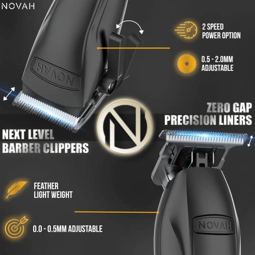 Novah® Professional Hair Clippers for Men, Professional Barber Clippers