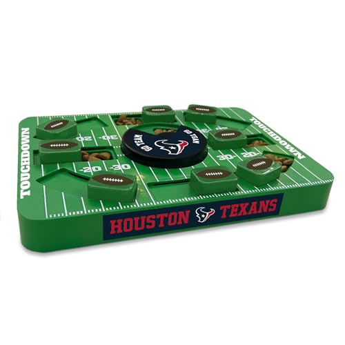Image of Pets First NFL Houston Texans Large Puzzle Toy for Dogs, Slow Feeder Board for Pets, New Bigger Size, Interactive Doggie Treat Toy