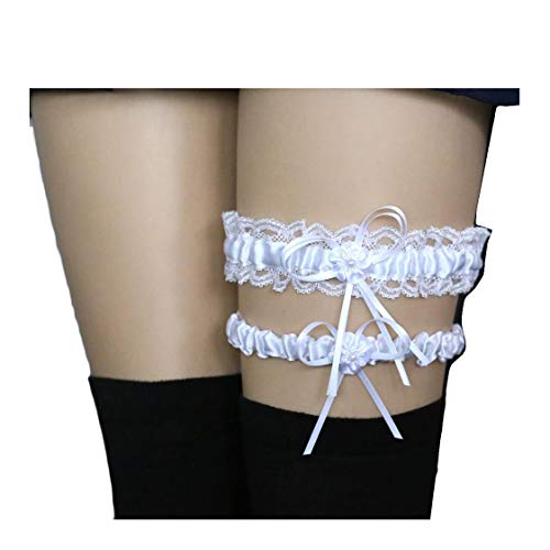 Image of Women Wedding Bridal Legs Garter Set Bridal Garters Lace Belt with Toss Away JW20