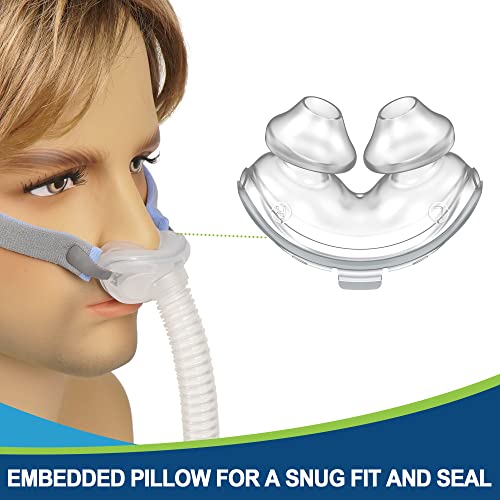 Tusoa 2 Packs Pillows (Medium) For Airfit P10, Replacement Pillow With Softer Silicone, Lighter Weight And Better Seal #TOP5