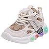 Szsppinnshp Baby Boys Girls Sneakers Lightweight Soft Mesh Knit LED Light Up Shoes Toddler First Walkers for Walking…