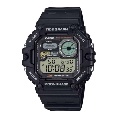 Casio Men's Digital Quartz Watch with Plastic Strap WS-1700H-1AVEF, Black, strap