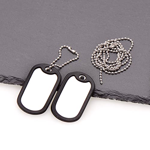 Paialco Stainless Steel Dog Id Tags Set Complete With Chains & Black Silencers #TOP3