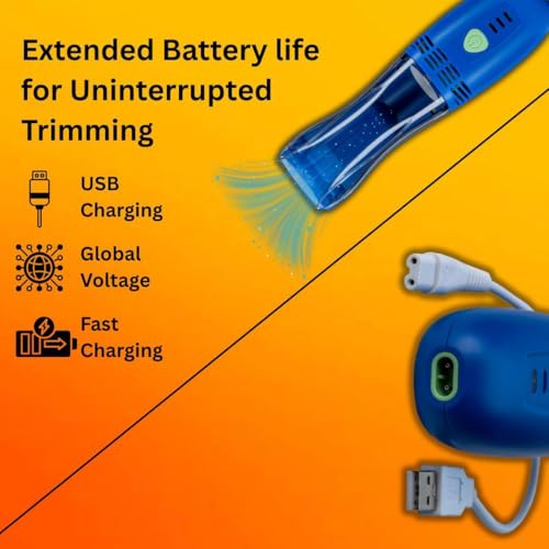 Image of Aspira Hair Trimmer With Automatic Suction Technology | Vacuum Technology | No Noise | Rounded Blade | USB Type C, Charging Indicator