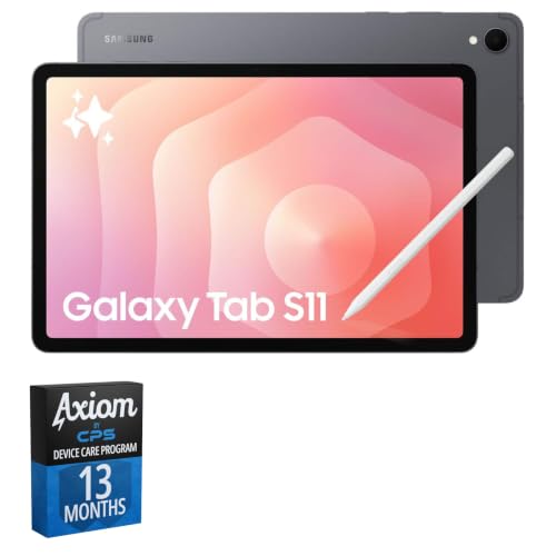 Image of Samsung Galaxy Tab S11 11 inch Tablet, 128GB, Gray + 13-Month Axiom Care