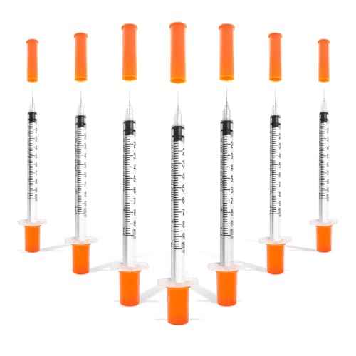 30 Pack U-100 1cc 31 Gauge 5/16 Inch Syringes with Needle Individually Packed