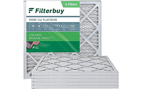 Tech Deals 🔥 Filterbuy 10x10x1 Air Filter MERV 13, Pleated HVAC AC Furnace Filters (6-Pack, Platinum)