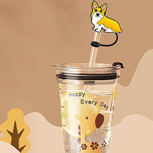 Silicone Animals Straw Cover - 10 Pack Cute Reusable Drinking Straw Caps Lids Dust-Proof Straw Plugs For Straw Tips For Home Kitchen Accessories (Animals Straw Cover) #TOP5