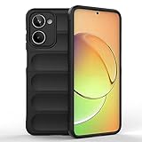 ESTH Coque Silicone Liquide pour Realme 10 Pro Plus (Noir) avec Protection Anti-germes et Doublure Douce en Microfibre, Housse Full Body Protection tui Antichoc