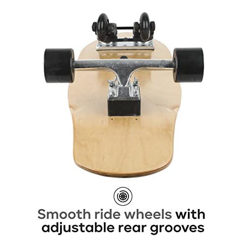 Sakar Swing Blade Skateboard Caster Board, 7 Ply Maple Wood Cruiser Board With Abec-7 Bearings, 7 In Aluminum Trucks, Smooth And Unique Riding, Lightweight, Split Resistant Deck #TOP3
