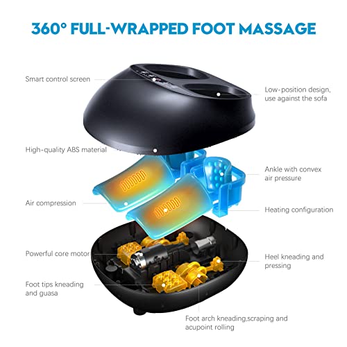 Iboomas 2022 Foot Massager,Electric Shiatsu Foot Massager Machine With Remote Control,Heat,Relieve Fatigue And Fasciitis Pain,Ideal Health Gift #TOP3