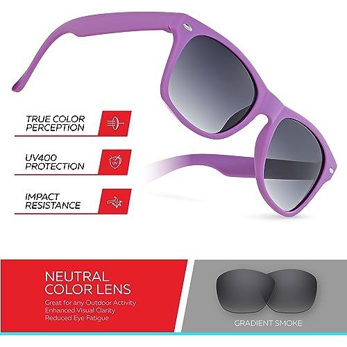 Image of Retro Rewind Kids Sunglasses for Boys Girls Age 3-12 - Shatterproof UV400 Toddler Children Sun Glasses