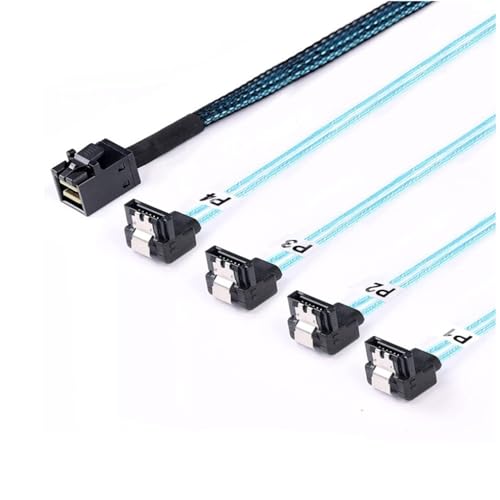 Cable Interno S-AS HD SFF-8643 a 4 SATA 7pin 0.5M miniatura 5