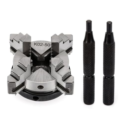 VRTYVEYBB Portabrocas de torno autocentrante compatible con K0250 de 4 mandíbulas para proyectos de torneado de madera