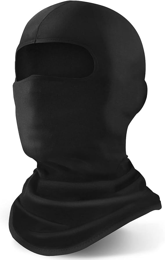 Let's Slim Full Face Mask for Bikers,Balaclava UV Protection Helmet Fase Cover for Men/Women Black-image-31