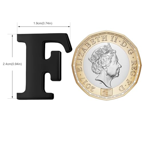Image of HONEY BEAR Initial Alphabet Letter Lapel Pins Collar Badge Brooches for Mens /Womens Shirt Dress Decoration Black