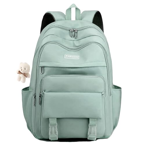 Mochila Bolsa Fofa Feminina Kawaii Fashion Viagem Estudante Casual Faculdade Impermeável Linda (Verd