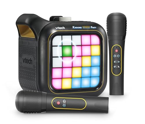 VTech Karaoke Light Party, Karaoke Machine With 2 Wireless Microphones, Bluetooth Speaker, Light Show, Portable Karaoke Machine, With 8 Games, For Ages 14, 15, 16, 17+ Years, English Version