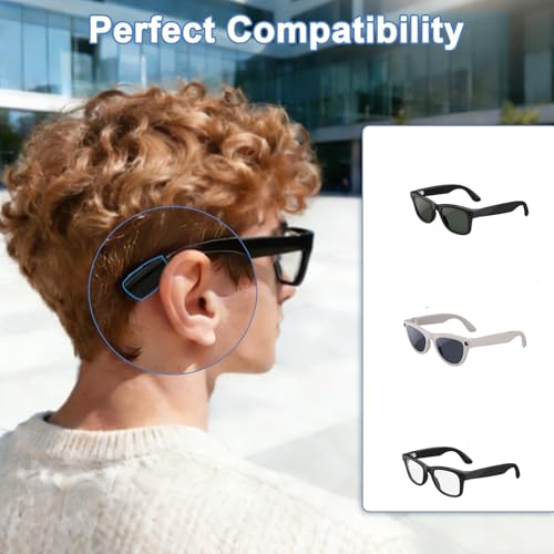 Image of 2Pcs Silicone Eyeglass Ear Grip Compatible with Wayfarer /Skyler /Headliner & Gen 2 Smart Glasses Accessories, Anti-Slip Elastic Eyeglasses Retainers for Gen 2 Smart Glasses Glasses Accessories