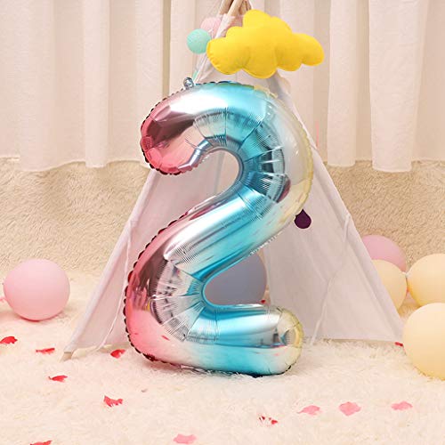 Palloncini da 40 pollici, numero 24 arcobaleno, da...