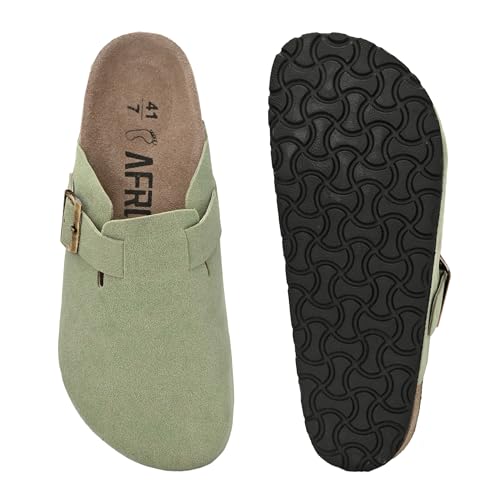 Image of AFROJACK Men's Leather Sandals Lightweight With EVA Sole
