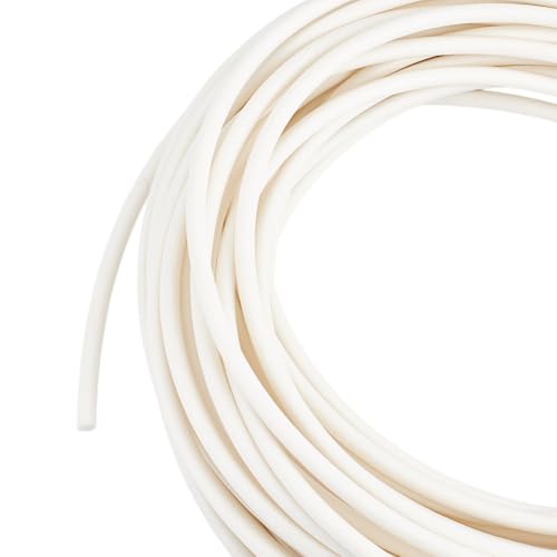 BENECREAT 20m Upholstery Firm Plastic Foam Welt Cord Piping, 6mm White PVC Plastic Solid Piping Cord for Sofa, Chair, Table Runner, Mattress, Curtain Decoration