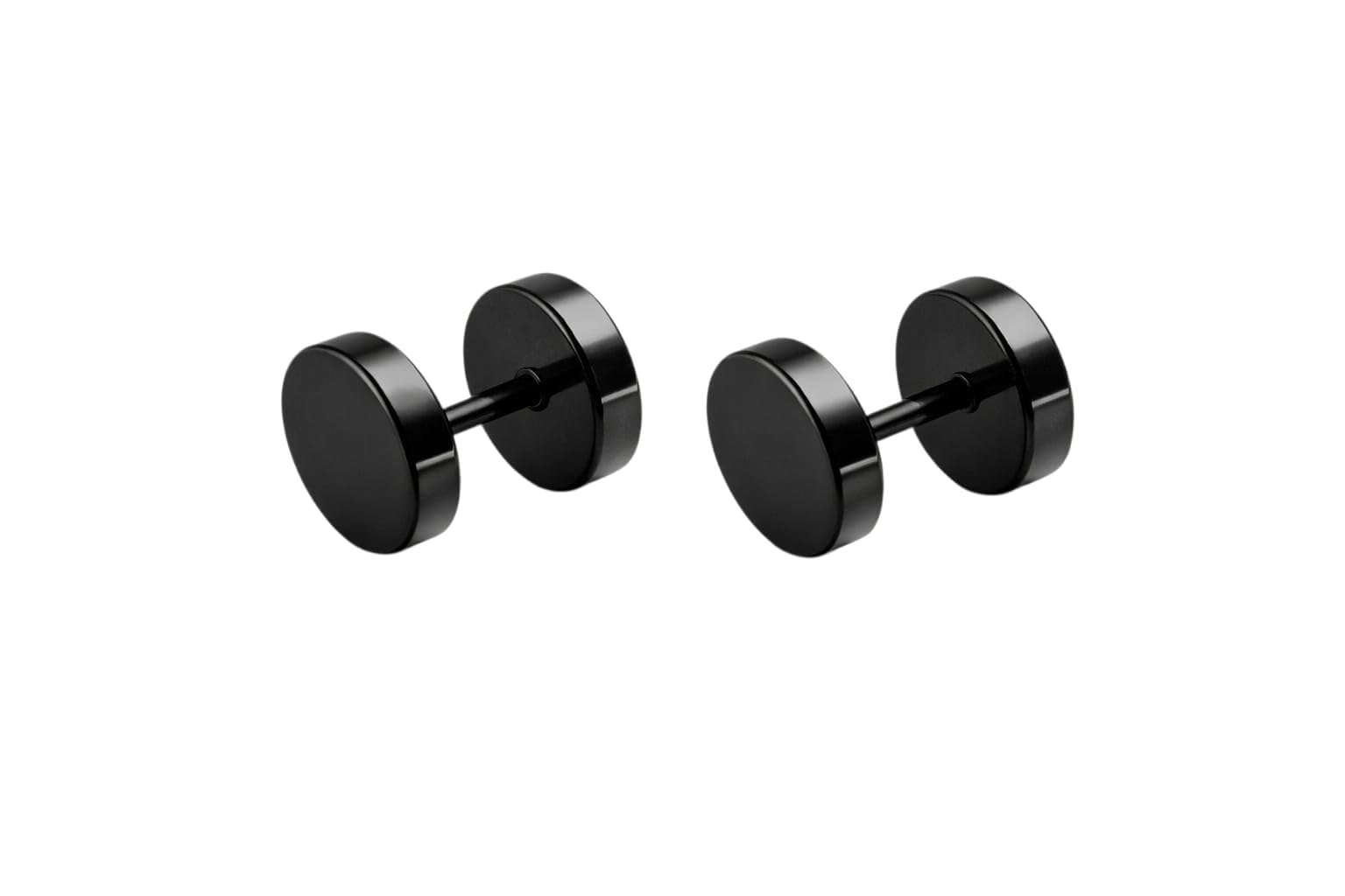 Unisex Black Round Stud Earrings for Men & Women | Stainless Steel Matte Finish Stud | Trendy Korean Style Ear Stud | Small Earrings for Boys & Girls | Minimalist Fashion Jewellery-image-37