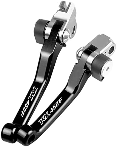 Motorcycle Dirt Bike Brake Clutch Levers Dirt Bike Pivot Lever Handle Lever CNC for Kawasaki KX450F KX450 KX 450F 450 F 2006-2012 Lever (Color : Black)