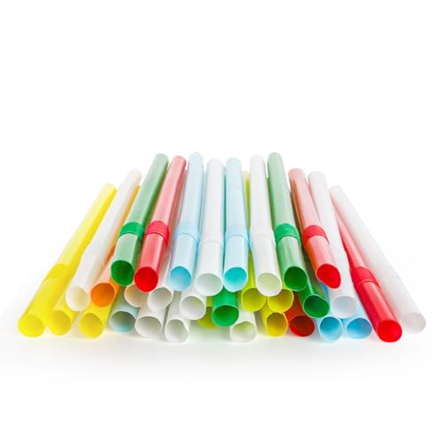400 pitillos plásticos multicolores para bebidas 23.5 cm miniatura 3