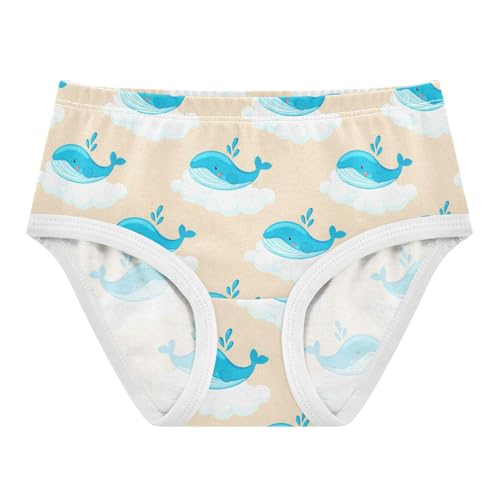 Cute Whale Yellow Toddler Girls's Underwear 2T 2303172
