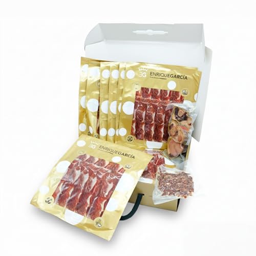 ENRIQUE GARCÍA - Paleta de Cebo Ibérica 75% Raza Ibérica, Caja Maletín con Sobres de 100 g Aprox, Huesos y Virutas