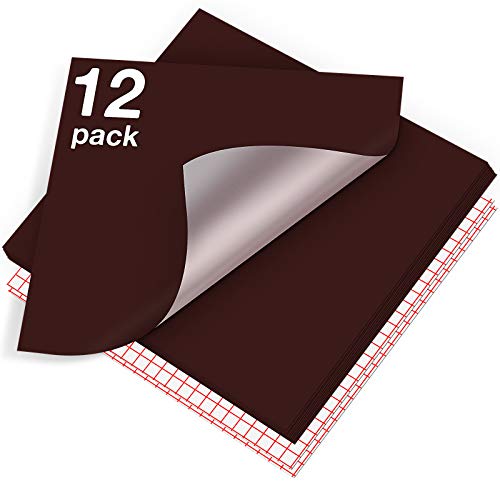 HTVRONT 12-Pack Permanent Coffee-Colored Vinyl Sheets for Crafting