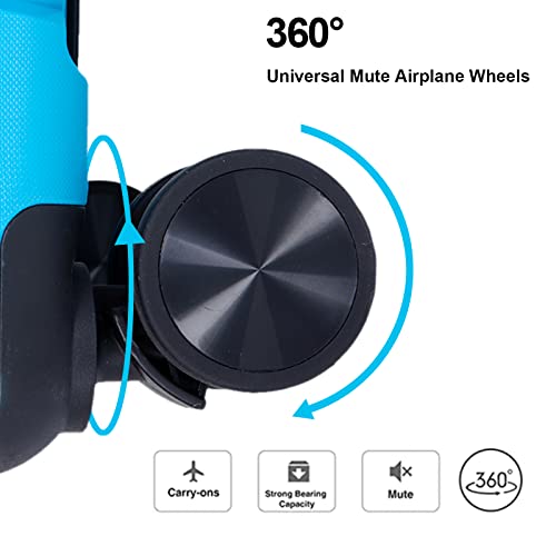 Luggage Sets, Suitcase with Wheel PP Luggage Sets Lightweight Suitcase with TSA Lock, Suitcases PP Material Durable Travel Luggage, 3-Piece Set (20/24/28) (Blue)4