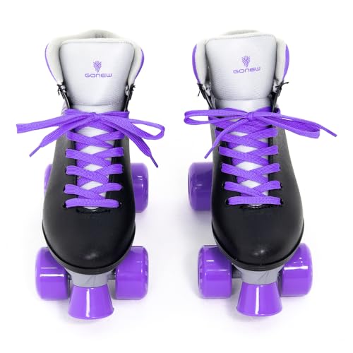 Bel - Patins Quad Retrô Basic Preto/Roxo Tam. 35