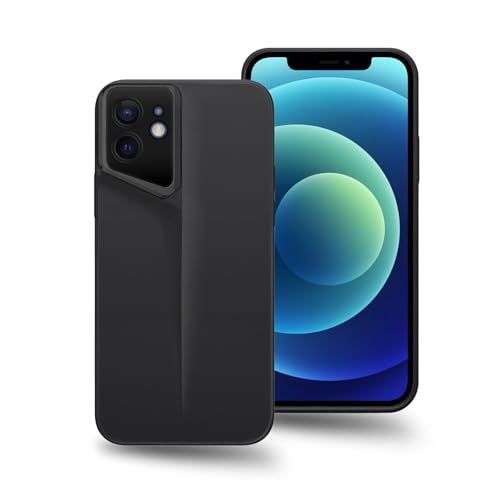 Image of Amazon Brand - Solimo Ultra-Thin Blade Runner Series Matte Finished Camera Protection Soft Back Cover for Apple iPhone 12 - Black