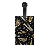 Gepäckanhänger mit Musikinstrumenten, wasserdicht, Koffer, Identifikationsetiketten, Geschäft, Familie, Urlaub