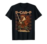 F-Caw-F Funny Samurai Rooster Japanese Warrior Anime Bushido T-Shirt